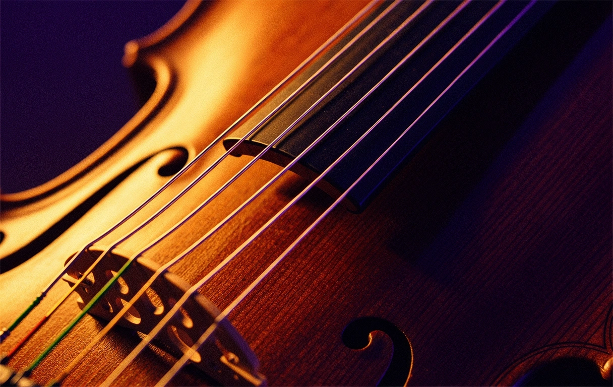 Textura de instrumento de cuerda representando la pureza del sonido